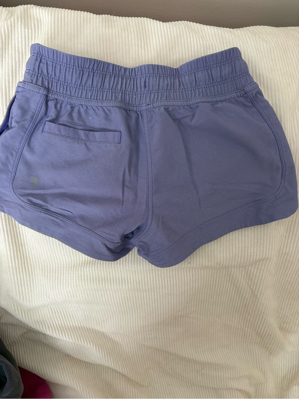 Purple Drawstring Active Shorts - Picture 3 of 3